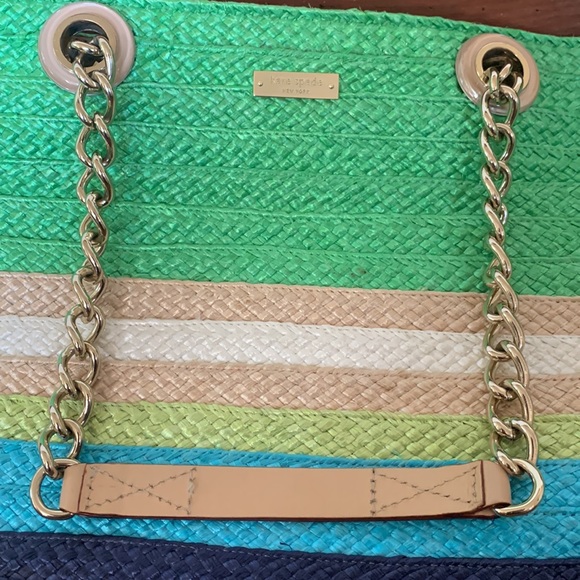 Kate Spade Striped Straw Tote - Picture 2 of 8
